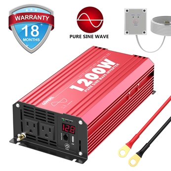 OURED1200WPureSineWavePowerInverterRED